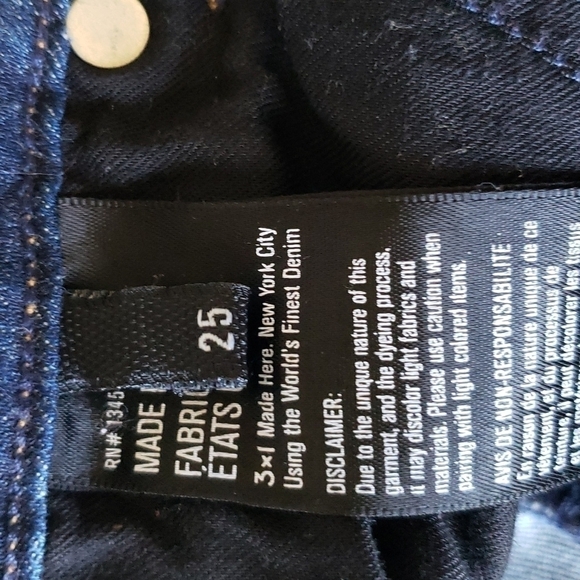 3x1 Medium Wash Distressed Busted Knee Skinny Jeans, Size 25 - Picture 11 of 13